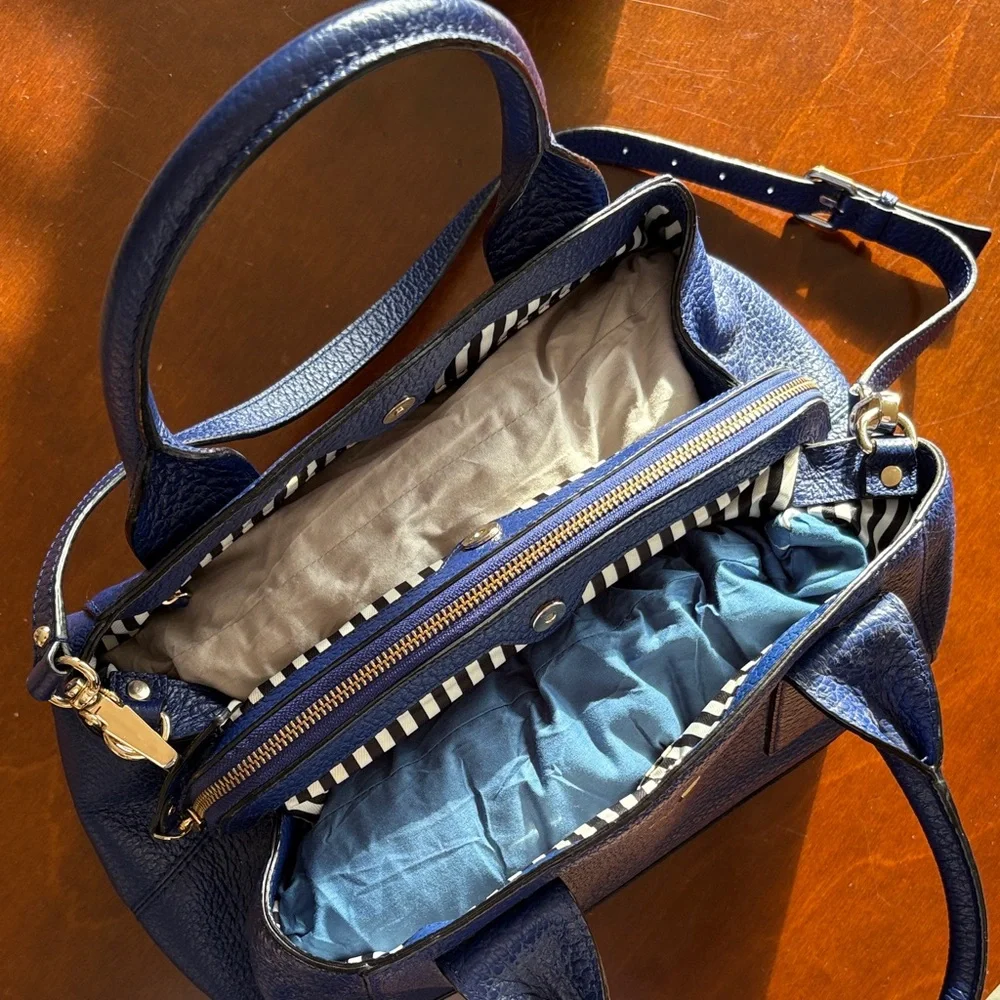 KATE SPADE - EUC Southport Ave Sloan Satchel Cobalt Blue Leather Bag
